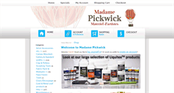 Desktop Screenshot of madamepickwick.com