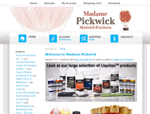 Tablet Screenshot of madamepickwick.com